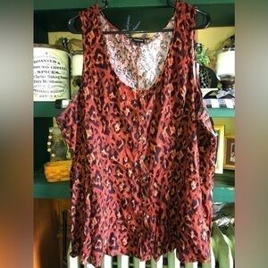 Ⓜ️Torrid Rust Animal Print Tank Top Tunic